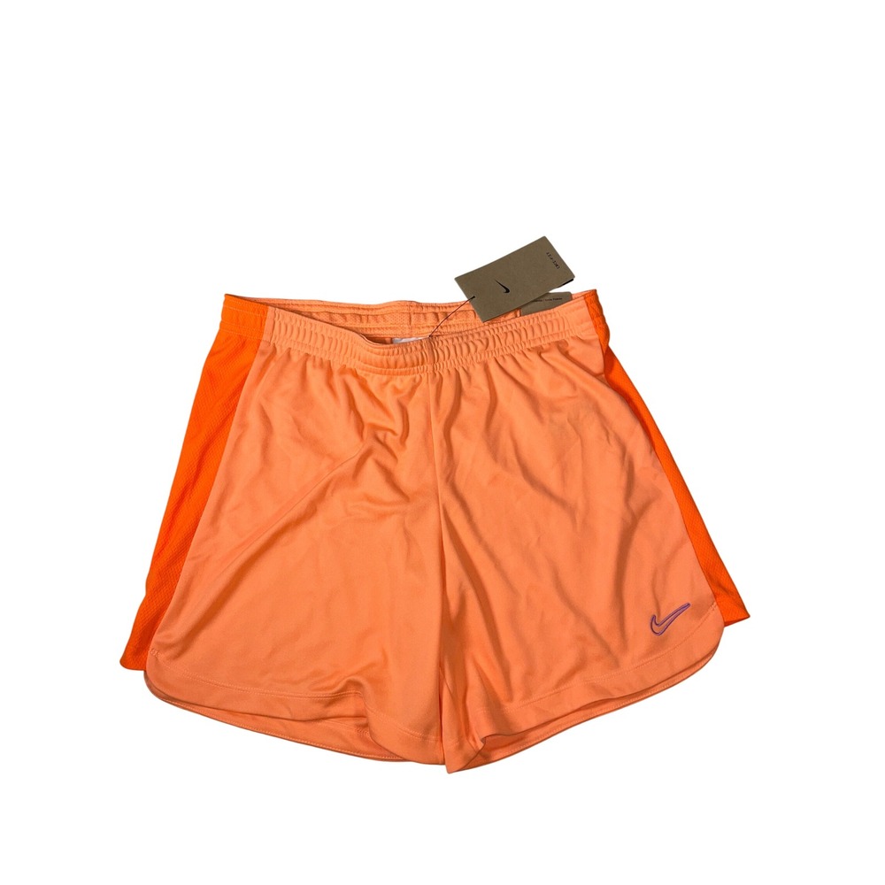 Nike Girls Dri-FIT Athletic Shorts Orange Mesh Panels Size Large L NWT